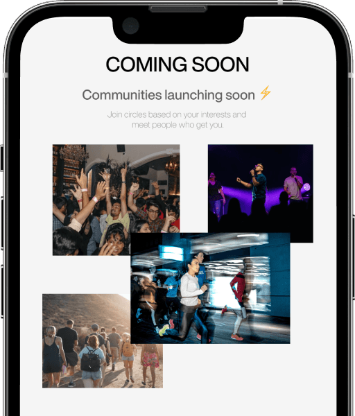 Interest-based community rooms on a phone.