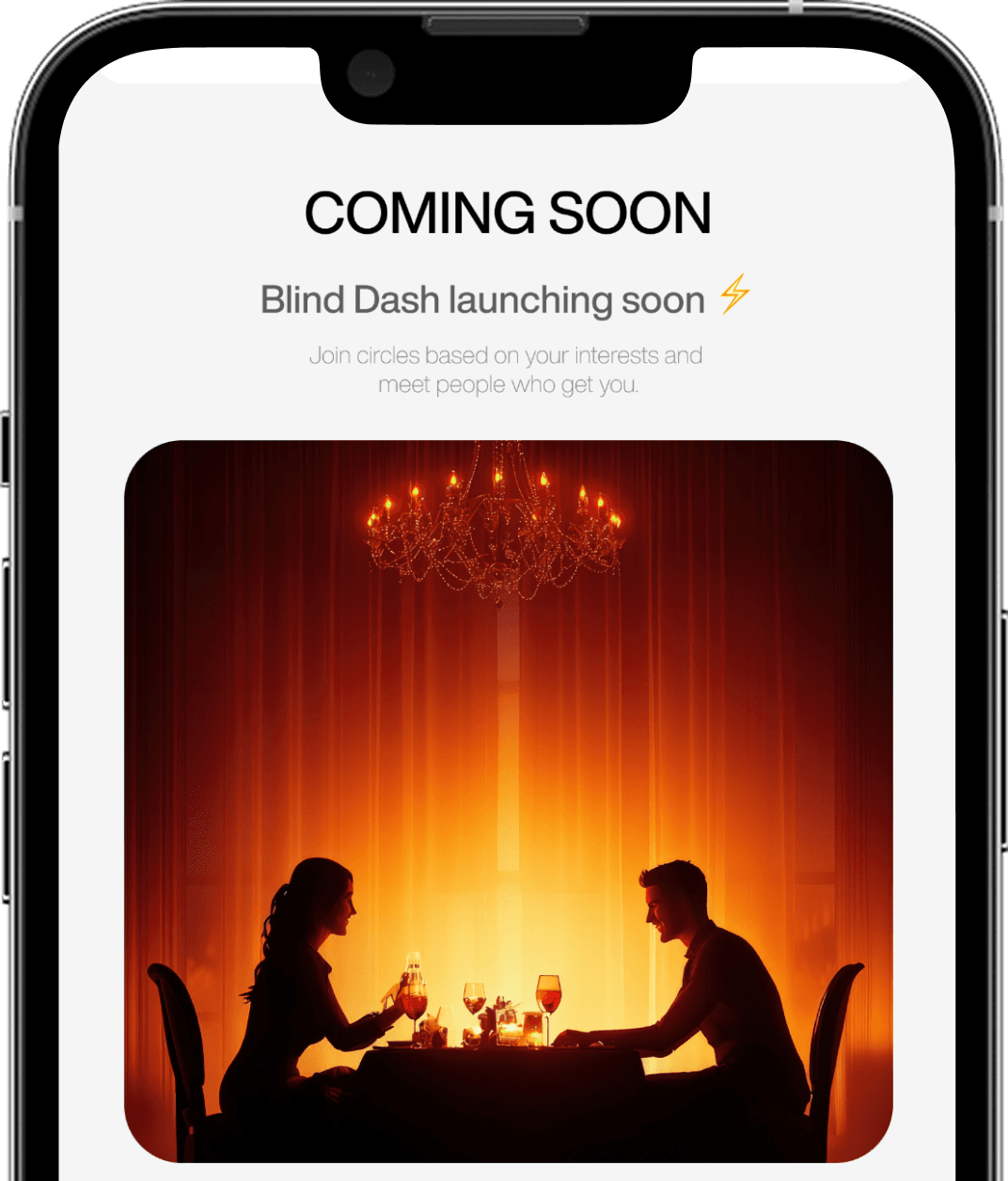 Blind Dash real-time connection screen on a phone.
